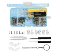 500+ Pcs Eyeglass Sunglass Glasses Repair Tool Kit, Spectacle Repair Screwdriver Set - Mini Screwdriver, Screws Nuts, Silicone Nose Pads, Tweezer, Glasses Cloth Assortment Repair Tool Set