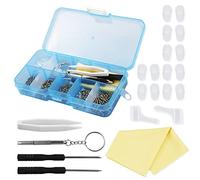 500 Pcs Eyeglass Sunglass Glasses Repair Tool Kit, Spectacle Repair Screwdriver Set - Mini Screwdriver, Screws Nuts, Silicone Nose Pads, Tweezer, Glasses Cloth Assortment Repair Tool Set