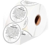 500 Pcs Farm Fresh Eggs Carton Labels Eggs Handling Stickers - 2 Inch Egg Packaging Stickers for Chicken Quail, Duck Egg