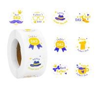 500 Pcs Fathers Day Self Adhesive Roll Stickers for Party Supplies, Crafts, Cards, Present Gifts, Deco Boxes and Scrapbooks - A8FQJJTZ