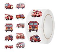 500 Pcs Fire Truck Stickers - Fire Engine Stickers | Firetruck Stickers | Fire Fighting Party Favors | Fire Engine Sticker Pack