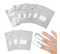 500 Pcs Foil Nail Wraps, Nail Foils for Gel Nails with Pre Attached Lint Free Cotton Pad Nail Foil Aluminium Wraps Remover for Fast & Gentle Soak Off Gel Polish Removing