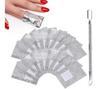 500 Pcs Foil Nail Wraps Nail Polish Remover Soak Off Foils Cotton Pads Gel Polish Remover with Pre-attached Lint Free Cotton Pad for Removing Nail Polish