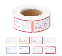 500 Pcs Freezer Labels, Personalised Sticky Labels Stickers, 40x25mm, Food Date Name Labels Easy Peel Off, Oil & Waterproof Fridge Labels, Self Adhesive Label Roll for Jar Pantry Container Kitchen (C)