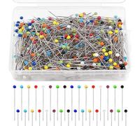 500 Pcs Glass Head Sewing Pins, 38 mm Dressmaking Pins for Sewing & Quilting, Multicolor Sharp Pin-s Making Needles for Dressmaking, Jewelry Making & Crafts, Ideal for Beginners Experts