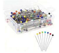 500 Pcs Glass Head Sewing Pins, Dressmaking Pins for Sewing Quilting, Fabric, Multicolor Sharp Pin-s Making Needles for Dressmaking, Jewelry Making & Crafts, Ideal for Beginners Experts