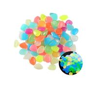 500 Pcs Glow in the Dark Pebbles - Mini Glowing Stones Micro Landscape Decorative Pebbles for Fish Tank Gravel Aquarium Decor Rock Garden Path Patio DIY Crafts - Multicolor
