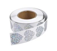 500 pcs Heart Shaped Stickers Craft Handmade Silver Labels Bling-Bling Decor for Homemade Gifts Crafts or DIY Projects 25 mm 1Inch Valentine's Day Labels