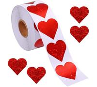 500 PCS Heart Stickers,Love Heart Stickers,Love Stickers,Heart Decorations,Valentines Day Decorations,Love Decorations,Sparkly Love Heart Stickers,Love Heart Decorations,Red Hearts Decorations