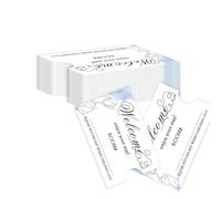 500 Pcs Hotel Key Card Envelopes - Blue Flower Design - Deep Thumb Cut - 3.5x2.36 Inch