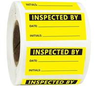 500 Pcs Inspected By Stickers,2X1 Inches Quality Control Inventory Labels for Company Handling Shipping Warehouse Inventory Quality Control Organization,Roll