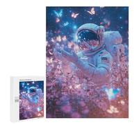 500 PCS Jigsaw Astronaut in Flower Field Jigsaws for Adults Puzzle Stress Reliever Parent-child Interaction Unique Birthday And Xmas Gifts 500 PCS
