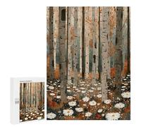 500 PCS Jigsaw Autumn Birch Forest Scene-1 Jigsaws for Adults Puzzle Stress Reliever Parent-child Interaction Unique Birthday And Xmas Gifts 500 PCS