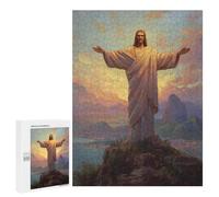 500 PCS Jigsaw Christ The Redeemer Statue-2 Jigsaws for Adults Puzzle But Fun And Humorous Challenging To Complete Unique Birthday And Xmas Gifts 500 PCS