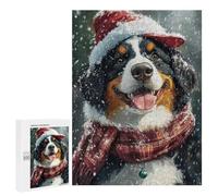 500 PCS Jigsaw Christmas Bernese Mountain Dog-1 Jigsaws for Adults Puzzle Stress Reliever Parent-child Interaction Unique Birthday And Xmas Gifts 500 PCS
