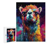 500 PCS Jigsaw Colorful Camel Art Print Jigsaw Puzzles for Adults Family Activities Help The Brain Exercise Deal As Gifts for The Whole Family 500 PCS