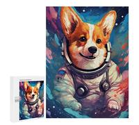 500 PCS Jigsaw Corgi Astronaut in Space -3 Jigsaws for Adults Puzzle But Fun And Humorous Challenging To Complete Unique Birthday And Xmas Gifts 500 PCS