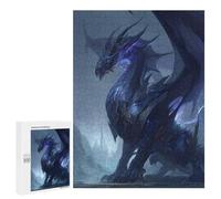 500 PCS Jigsaw Dark Dragon Fantasy Artwork -4 Jigsaws for Adults Puzzle But Fun And Humorous Challenging To Complete Unique Birthday And Xmas Gifts 500 PCS
