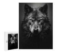 500 PCS Jigsaw Dark Wolf Portrait Jigsaw Puzzles for Adults Family Activities Help The Brain Exercise Deal As Gifts for The Whole Family 500 PCS