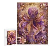 500 PCS Jigsaw Glamorous Octopus Art Print Jigsaws for Adults Puzzle Stress Reliever Parent-child Interaction Unique Birthday And Xmas Gifts 500 PCS
