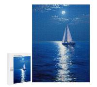 500 PCS Jigsaw Moonlit Ocean Serenity Jigsaw Puzzles for Adults Family Activities Help The Brain Exercise Deal As Gifts for The Whole Family 500 PCS