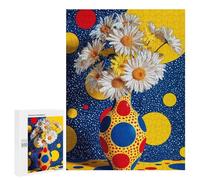 500 PCS Jigsaw Pop Art Daisy Bouquet Vase Jigsaws for Adults Puzzle But Fun And Humorous Challenging To Complete Unique Birthday And Xmas Gifts 500 PCS