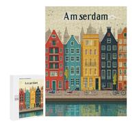 500 PCS Jigsaw Puzzle Amsterdam City Guide Jigsaw for Teenagers Hand Speed Race Wishlist with Santa Claus Toys Educational Games 500 PCS