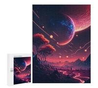 500 PCS Jigsaw Puzzle for Adults Alien Landscape with Celestial Bodies Puzzle for Adults Fun Games Staycation Kill Time Birthday And Unique Gifts 500 PCS