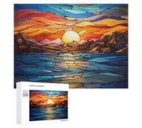 500 PCS Jigsaw Puzzle for Adults Bayside Sunset Puzzles for Adults Brain Teaser Game Improve Memory Birthday And Unique Gifts 500 PCS