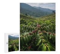 500 PCS Jigsaw Puzzle for Adults, Coffee Plantation on Terraced Hills Artwork, Classic Jigsaw Entertainment for The Home, for Indoor Play