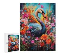 500 PCS Jigsaw Puzzle for Adults Colorful Swan Mural Puzzle for Adults Fun Games Staycation Kill Time Birthday And Unique Gifts 500 PCS