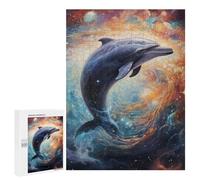 500 PCS Jigsaw Puzzle for Adults Cosmic Dolphin Journey-2 Puzzle for Adults Fun Games Staycation Kill Time Birthday And Unique Gifts 500 PCS