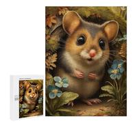 500 PCS Jigsaw Puzzle for Adults Cute Mouse in Burrow with Flowers Jigsaws for Adults Anti-Stress Toys A Work of Art Unique Gifts for Birthday And Christmas 500 PCS