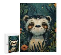 500 PCS Jigsaw Puzzle for Adults Cute Watercolor Sloth Adult Jigsaw Puzzle Brain Teaser Game Stress Reliever Unique Gifts for Birthday And Christmas 500 PCS