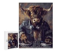 500 PCS Jigsaw Puzzle for Adults DJ Bull Illustration Adult Jigsaw Puzzle Brain Teaser Game Stress Reliever Unique Gifts for Birthday And Christmas 500 PCS