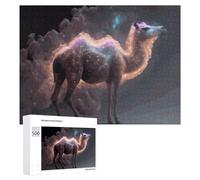 500 PCS Jigsaw Puzzle for Adults Galactic Camel Cosmic Artwork -3 Puzzle for Adults Fun Games Staycation Kill Time Birthday And Unique Gifts 500 PCS