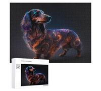 500 PCS Jigsaw Puzzle for Adults Galactic Dachshund Cosmic Canine Wonder -2 Puzzle for Adults Fun Games Staycation Kill Time Birthday And Unique Gifts 500 PCS
