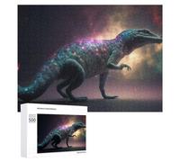 500 PCS Jigsaw Puzzle for Adults Galactic Dinosaur Cosmic Artwork Puzzle for Adults Fun Games Staycation Kill Time Birthday And Unique Gifts 500 PCS