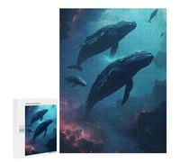 500 PCS Jigsaw Puzzle for Adults Galaxy Whales Adult Jigsaw Puzzle Brain Teaser Game Stress Reliever Unique Gifts for Birthday And Christmas 500 PCS