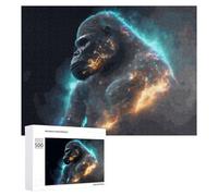 500 PCS Jigsaw Puzzle for Adults Glowing Gorilla in Cosmic Light Puzzle for Adults Fun Games Staycation Kill Time Birthday And Unique Gifts 500 PCS