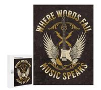 500 PCS Jigsaw Puzzle for Adults Guitar Music Inspiration Adult Jigsaw Puzzle Brain Teaser Game Stress Reliever Unique Gifts for Birthday And Christmas 500 PCS