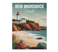 500 PCS Jigsaw Puzzle for Adults New Brunswick Lighthouse Adult Jigsaw Puzzle Toy Wall Decor Staycation Kill Time Parent-child Interaction 500 PCS
