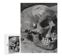 500 PCS Jigsaw Puzzle for Adults Personalized Picture Puzzles for Game Nights Gifts Animal Puzzles Customized Ancient Human Skull Wooden Puzzle for Family, Birthday, Wedding,