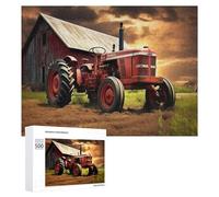 500 PCS Jigsaw Puzzle for Adults Rustic Farm Scene with Tractor Puzzle for Adults Fun Games Staycation Kill Time Birthday And Unique Gifts 500 PCS
