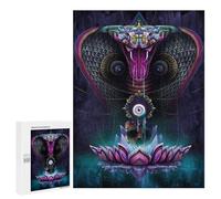 500 PCS Jigsaw Puzzle for Adults Serpent's Eye Lotus Puzzle for Adults Fun Games Staycation Kill Time Birthday And Unique Gifts 500 PCS