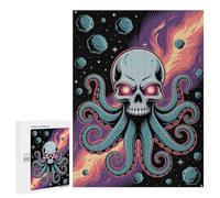 500 PCS Jigsaw Puzzle for Adults Skull Octopus in Space Adult Jigsaw Puzzle Brain Teaser Game Stress Reliever Unique Gifts for Birthday And Christmas 500 PCS