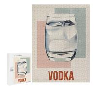 500 PCS Jigsaw Puzzle for Adults, Vodka Glass with Ice Cubes Artwork, A Relaxing Challenge for Adult Puzzle Enthusiasts, for Family Fun