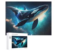 500 PCS Jigsaw Puzzle for Adults Whale in Cosmic Ocean Puzzle for Adults Fun Games Staycation Kill Time Birthday And Unique Gifts 500 PCS