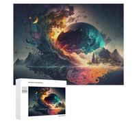 500 PCS Jigsaw Puzzle for Adults Whimsical Cosmic Landscape Puzzle for Adults Fun Games Staycation Kill Time Birthday And Unique Gifts 500 PCS