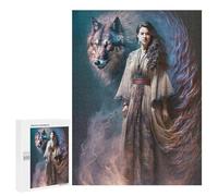 500 PCS Jigsaw Puzzle for Adults Wolf Spirit Guardian Puzzle for Adults Fun Games Staycation Kill Time Birthday And Unique Gifts 500 PCS